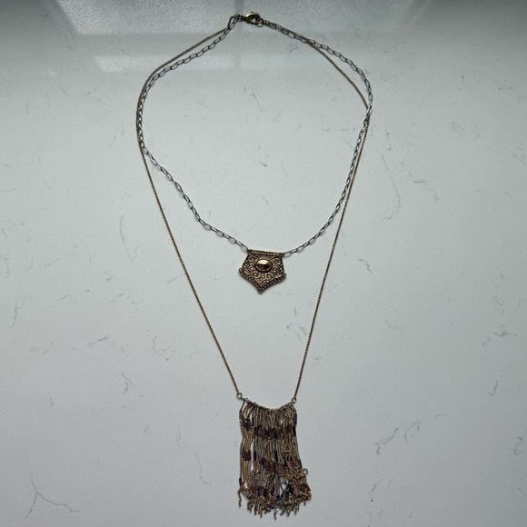Free People Mixed Metals Passenger Necklace - Gold/Silver - NWOT - Picture 2 of 8